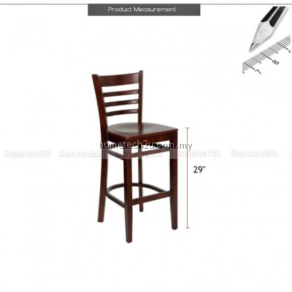 Hometech2u 29" Ladder Back Wooden Restaurant Bar Stool 