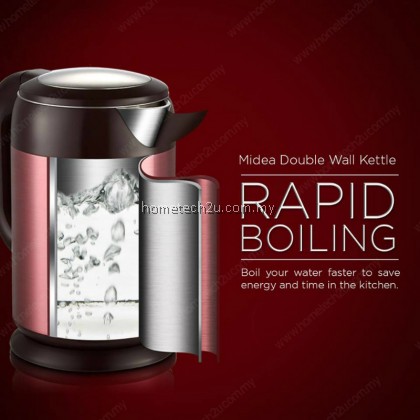 MIDEA JUG KETTLE ANTI SCALD PROTECTION ELEGANT SERIES 1.7L (ELEGANT MAROON)