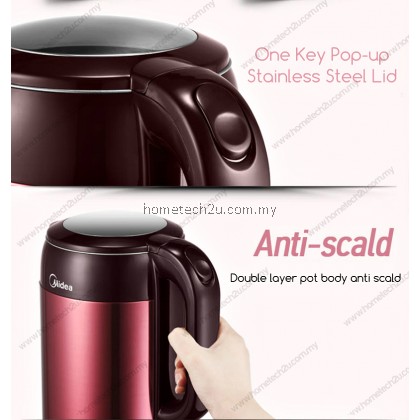 MIDEA JUG KETTLE ANTI SCALD PROTECTION ELEGANT SERIES 1.7L (ELEGANT MAROON)