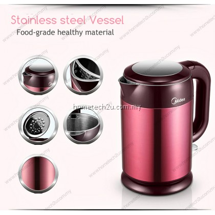 MIDEA JUG KETTLE ANTI SCALD PROTECTION ELEGANT SERIES 1.7L (ELEGANT MAROON)