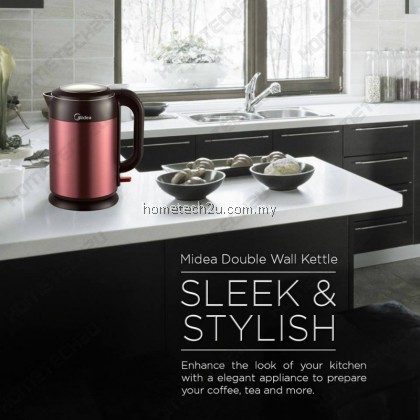 MIDEA JUG KETTLE ANTI SCALD PROTECTION ELEGANT SERIES 1.7L (ELEGANT MAROON)