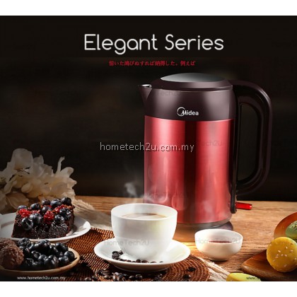 MIDEA JUG KETTLE ANTI SCALD PROTECTION ELEGANT SERIES 1.7L (ELEGANT MAROON)