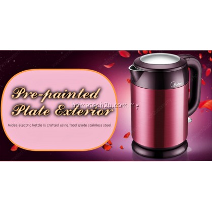 MIDEA JUG KETTLE ANTI SCALD PROTECTION ELEGANT SERIES 1.7L (ELEGANT MAROON)
