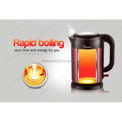 MIDEA JUG KETTLE ANTI SCALD PROTECTION ELEGANT SERIES 1.7L (ELEGANT MAROON)