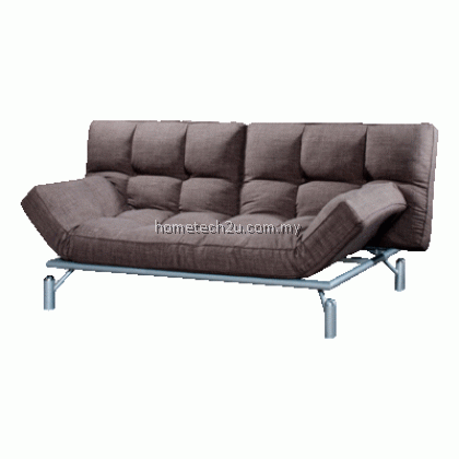 Clo Creative Modern 3 Seater Fabric Sofa Bed - Brown