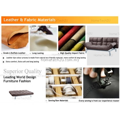 Clo Creative Modern 3 Seater Fabric Sofa Bed - Brown