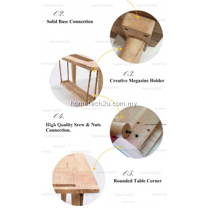 Simple Creative Modern Wooden Rectangle Coffee Table