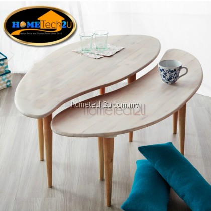 Modern 2 In 1 Bean Connected Coffee Table (Natural)