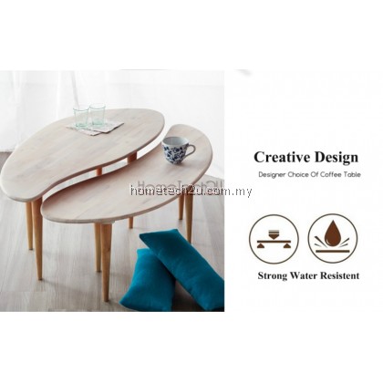 Modern 2 In 1 Bean Connected Coffee Table (Natural)