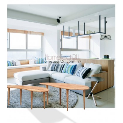 Modern 2 In 1 Bean Connected Coffee Table (Natural)
