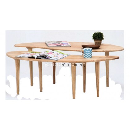 Modern 2 In 1 Bean Connected Coffee Table (Natural)