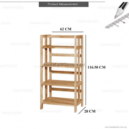 Lavelle 4 Tiers Wooden Book Shelves Book Rack