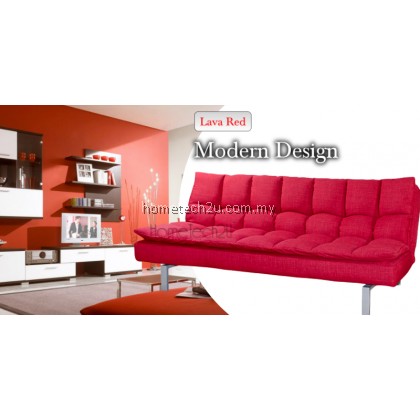 Santillo Queen Size Fabric Sofa Bed (Lava Red)