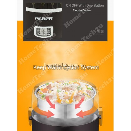 FABER Portable Mini Electric Steamer Lunch Box Portable Food Steamer