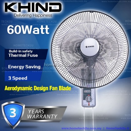 Khind Wall Fan WF1601 (3 Years Warranty) LIGHT Grey