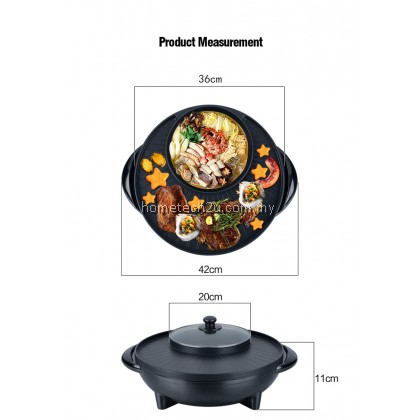 OSAKA BBQ Style Grill and Steamboat 2 IN 1 - ROUND