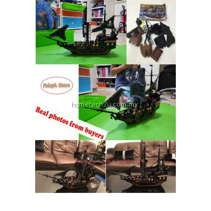 GUDI Building Blocks Compatible with LEGO Black Pearl Pirates of the Caribbean Series Boys Assembled Toys