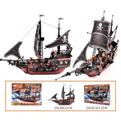 GUDI Building Blocks Compatible with LEGO Black Pearl Pirates of the Caribbean Series Boys Assembled Toys