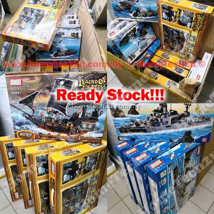 GUDI Building Blocks Compatible with LEGO Black Pearl Pirates of the Caribbean Series Boys Assembled Toys