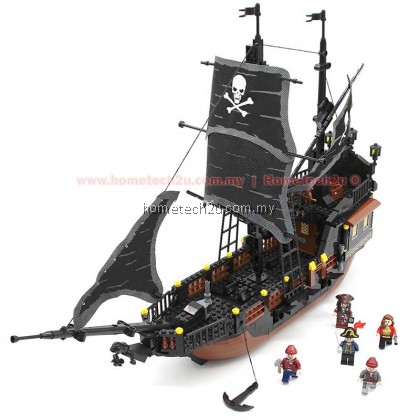 GUDI Building Blocks Compatible with LEGO Black Pearl Pirates of the Caribbean Series Boys Assembled Toys