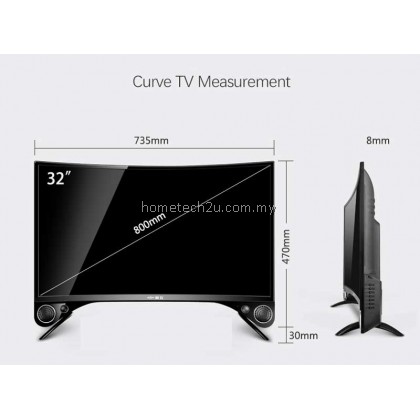 Phison 32" Curved LED TV with DVB-T2