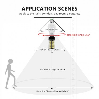 Smart LED Lamp Bulb Holder With Infrared PIR Motion Sensor