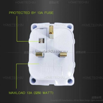 PREMIUM 13A 3 way Adapter Adaptor Light indicator with Safety Shutter Extension Plug kepala tiga (Sirim Approved) PREMIUM 13A 3 way Adapter Adaptor Light indicator with Safety Shutter Extension Plug kepala tiga (Sirim Approved)