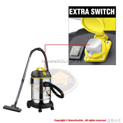 Faber FVC-WD630 Wet & Dry Heavy Duty Vacuum Cleaner 30L Stainless Steel Tank (1600w)