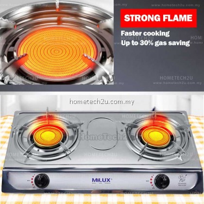 [NEW-SIRIM APPROVED] MILUX INFRARED GAS COOKER MSS-81221R (Gas & Time saving)