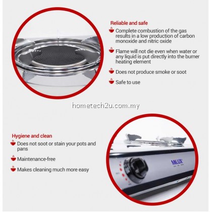 [NEW-SIRIM APPROVED] MILUX INFRARED GAS COOKER MSS-81221R (Gas & Time saving)