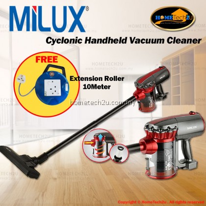 Milux Cyclonic Handheld Vacuum Cleaner MVC-821 (Free Extension Roller)