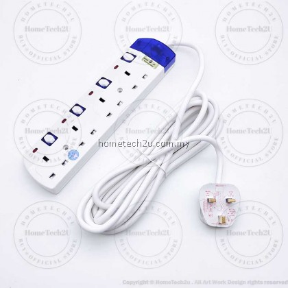 MNE 3 Gangs 4 Gangs Extension Trailing Socket Outlets Plug Adapter Cord 4.5M (Sirim Approved) MNE 3 Gangs 4 Gangs Extension Trailing Socket Outlets Plug Adapter Cord 4.5M (Sirim Approved)