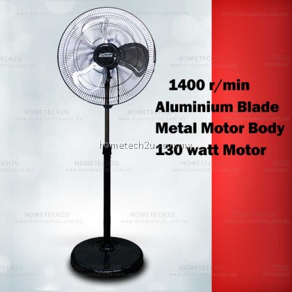 Minlite 20" Heavy Duty Commercial Industrial 3 Blades Stand Fan Cooling Strong Wind (Metal Body)