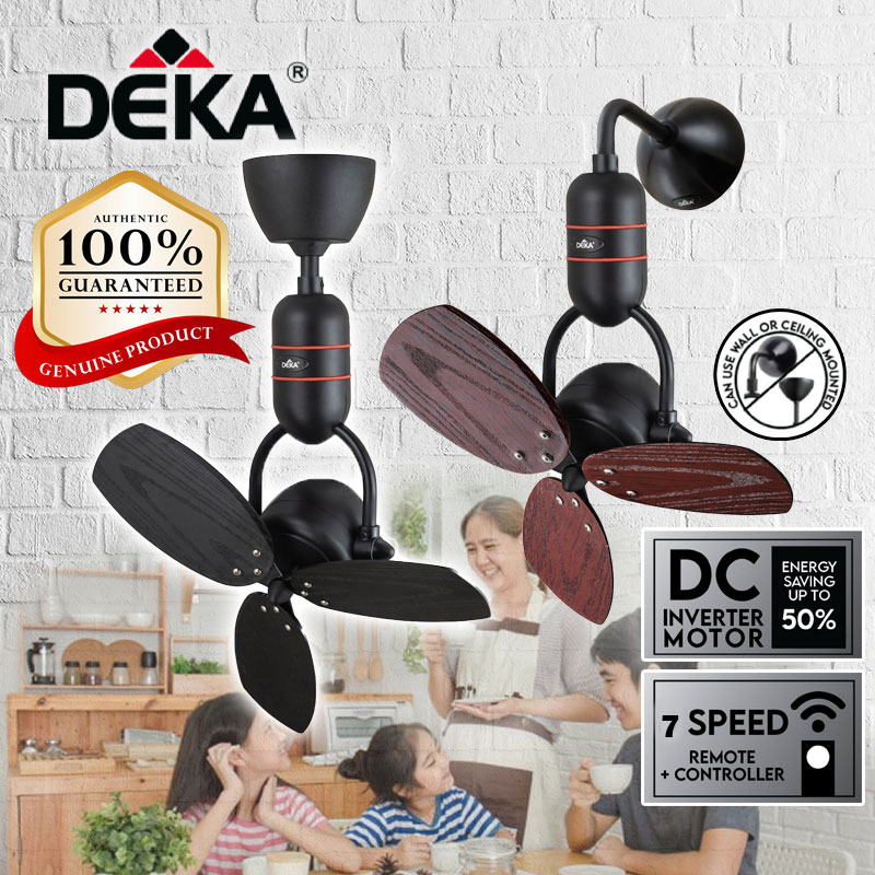 DEKA Corner Fan MS16DC Dual Mounting Wall & Ceiling Design Fan with ...